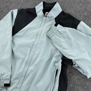 FootJoy DryJoys Mens XL Blue Black Golf Rain Jacket Full Zip Windbreaker